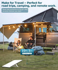 Heavy Duty 11 Feet Starlink Mini Car Power Adapter 12V To 30V DC Charger Cigarette Lighter Cord Keeps Your Satellite Dish Juiced Up While Rolling Anywhere with 10ft DC Power Cable in camping scene.
