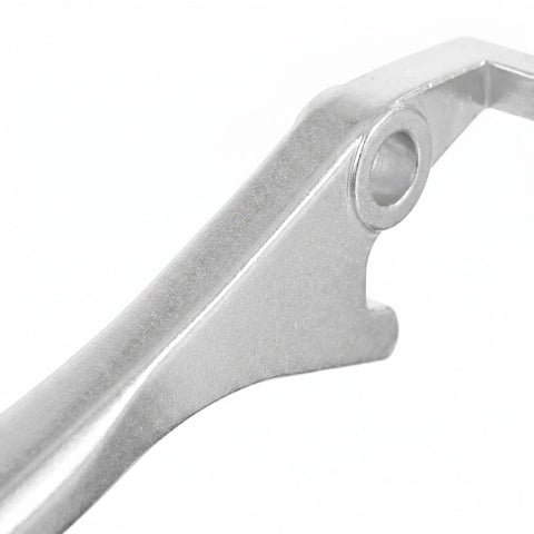 Super Cool Lurrose 2 Pack Electric Scooter Brake Levers Swap The Old Left And Right Disc Brake Handles For Universal Fitment On Your Mountain Bike Or Kick Scooter With Easy Install And Sleek Silver Finish, silver aluminum brake lever close-up
