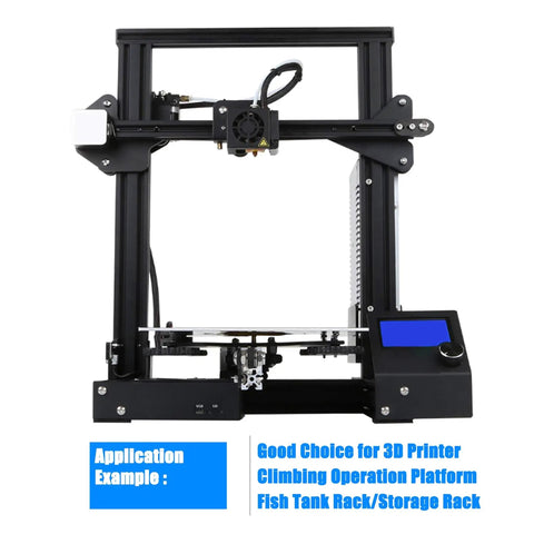 Built Tough 12 Piece 2020 T Slot Aluminum Extrusion Profile Kit 800mm Anodized Black Linear Rails Drop In Ready For 3d Printer Cnc Gantry Workshop Projects with 3D printer assembly.