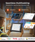 Ready For The Daily Grind 8 Inch Rugged Windows Tablet With Built In Barcode Scanner And Intel Celeron N4680 Running Windows 11 Pro To Fast Track Warehouse Inventory Operations Without Breaking A Sweat, shown in use by a worker.
