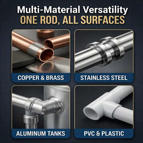 Low Temperature Aluminum Welding Rods Set 30 60 90 Pcs for repairing copper, brass, stainless steel, aluminum, PVC surfaces.