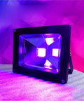 Badass 300W UV LED Curing Lamp Straight Shooter showing UV light array in aluminum casing for fast cure.