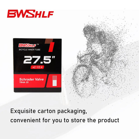 27.5 Inch Mountain Bike Inner Tubes 2 Pack Durable Beefy Butyl Rubber Replacement Fits 2.1 To 2.4 Inch Tires Schrader Valve 35mm