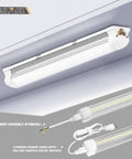 Bright 25W 6000K LED Shop Lights, Linkable Garage Tube Light For Workbench And Basement, ceiling installed view