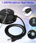 1.5 RPM Slow Disco Ball Motor For 4 To 16 Inch Mirror Balls with plug-in wire and mounting chain