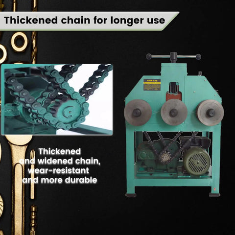 Heavy Duty 1.5Kw Electric Pipe Bender For Smooth Stainless Steel Round And Square Tube Bending With Cold Process No Heating Needed For Easy Decoration And Agricultural Projects Reliable Performance showcasing thickened chain for durability.