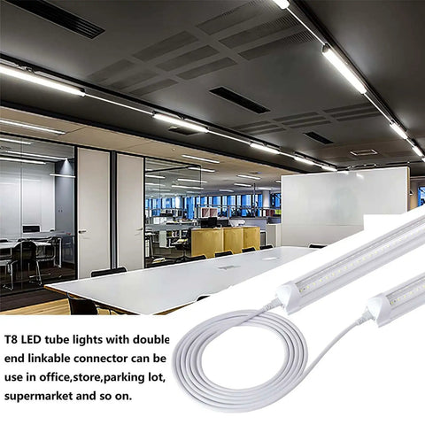 10ft Female to Female Extension Cords for LED Tubes T5 T8 in office lighting setting