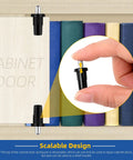 No Sweat 60 Piece Cabinet Door Repair Pins Kit Mixing Black And White Plastic And Iron for fixing cabinet doors and shelves.