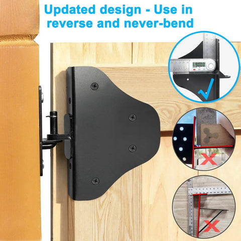 Fence Gate Kit With 90 Degree Hinges And Anti Sag Support For Single Or Double Doors corner brace installation