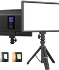Soft 13 Inch LED Video Light Panel With 8000mAh Battery, 650 Lux Per Meter, High CRI 95 Plus, 2500K-6500K Color Temperature on tripod