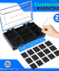 Adjustable Waterproof Fishing Tackle Box Organizer with 21 removable dividers being customized for lure and hook storage.