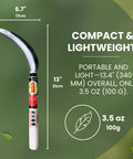Weeding Sickle Kama with curved serrated edge, lightweight high carbon Japanese steel blade, 13.4-inch overall length.