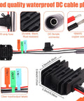 Diagram featuring 12V To 30V Waterproof Step Up Power Adapter For Starlink Mini with labeled connectors and 15-amp fuse.