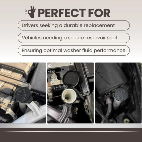 Installed view of OEM Replacement Windshield Washer Fluid Cap Direct Fit For 12767700 13227300 19172571 on Chevrolet engine