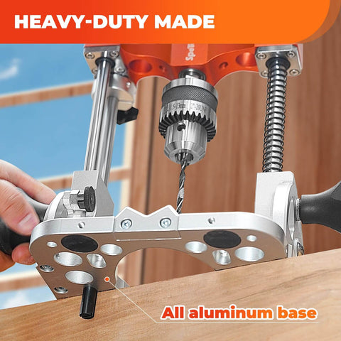 Portable Drill Guide With One Half Inch Chuck And Liner Ball Bearings, Adjustable 0 To 60 Degree Multi Angle Drill Guide for woodworking