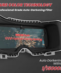 Interior view of Auto Darkening Welding Goggles With True Color Vision Adjustable Shade 4/5-9/9-13 Protective Glasses