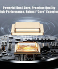 Powerful Dual-Core processor on a sleek circuit board showcasing premium electronic components and modern design.