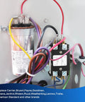Heavy Duty 40 Amp 24V AC Contactor For Air Conditioner Two Pole Definite Purpose NO Coil installed with wires connected