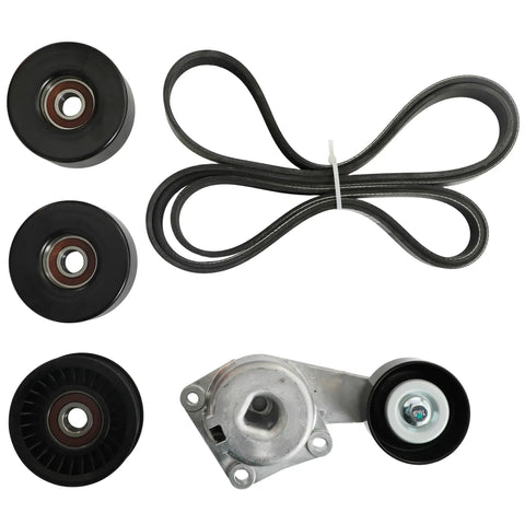Premium Drive Belt Tensioner Idler Pulley Serpentine Kit For 05-10 Ford F150 And 09-14 Expedition With Big Block Engines To Fix Noisy Whining And Keep Your Ride Running Smooth Like New Without Any Dreadful Stops Or Screeching Sounds While Out On The. serpentine belt kit with pulleys and tensioner