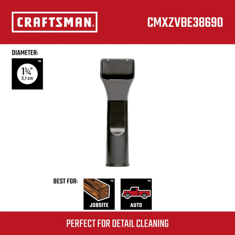 Deep Car Cleaning In The Driveway Wet Dry Vac Attachment Car Nozzle, fits 1-1/4 inch hose, black industrial grade for detailing.