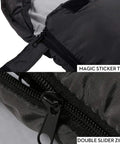 Close-up of zipper and magic sticker tape on All Season Sleeping Bag for Adults and Kids, Lightweight Yet Warm Cold Weather Camping Gear