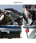 Red Reflector Motorcycle License Plate Bolts And Nuts Kit All In One Heavy Duty Hardware installed on vehicles and mailboxes
