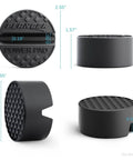 Power Pad Flat Premium Rubber Jack Pad For Trolley Jacks Vehicle Lifts And Axle Stands Universal Fit Keeps Your Ride Safe From Dings Pinch Weld Sill On Cars SUVs And Trucks Great For Car Tuning And Maintenance, dimensions showing top and side views