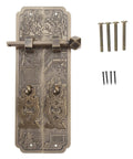 Retro Brass Drawer Knob Set For Cabinets And Dressers, detailed vintage square pull handles, classic Chinese craftsmanship.