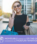 Front-view banner showing Nice 'n Clean SmudgeGuard lens cleaning wipes ad with purple strip and logo