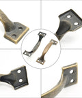 4 Pack 4 Inch Bronze Metal Cabinet Handles Rustic Drawer Pulls Vintage Curved Cupboard Handles For Kitchen Cabinets Furniture And Closet Doors With Screws Easy Install And Durable Solid Metal Hardware With Retro Vibe
