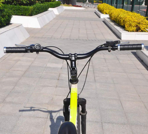 Front view of Ultra Light 700mm Mountain Bike Handlebar 31.8mm Clamp Aluminum 6061 Riser Bar Matte Black with 50mm Rise