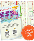 Instruction booklet with 10 game tutorials for Chinese Jump Rope And Rubber Twist Set For Kids With Gummitwist Style Indoor And Outdoor Toy Stretchy Rope For Ages 8 To 12 Includes 10 Game Instructions For Totally Fun Family Play