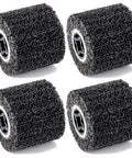 4Pcs Stripping Drum Set With 40 Grit Abrasive Drawing Wheels For Metal Rust And Paint Removal Coating Stripping Surface Conditioning