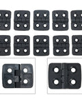 Small Plastic Butt Hinges with Door Bearing for Cabinets or Mini Doors, Black, 10 Pack, 30x40mm, Pre Drilled Countersunk Holes