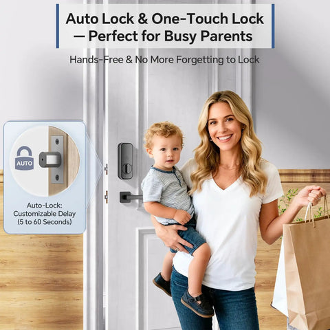 Heavy Duty Smart Deadbolt Door Lock Featuring Dope Fingerprint Scanning Kicking Stubborn Physical Keys To The Curb For Zero Stress App Managed Wifi Entry And Sleek Matte Black Exterior Today