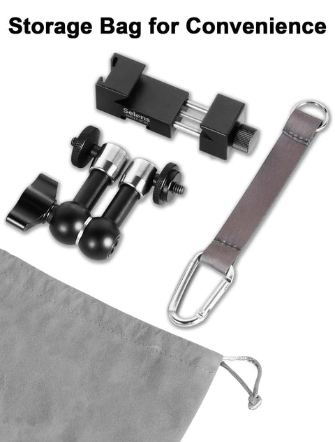 Fence Mount Live Streaming Kit For Mevo Start And GoPro On Chain Link Fences With Storage Bag and Accessories