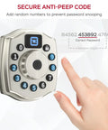 5-In-1 Keyless Entry Smart Door Lock With Keypad, Remote App Control, IC Card Access, Mechanical Key Backup, Auto Lock
