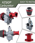 Bolt-On Carburetor Upgrade Kit For Predator 212cc And Honda Clone Engines Including 26mm Carbs, 38mm Air Filter, intake manifold