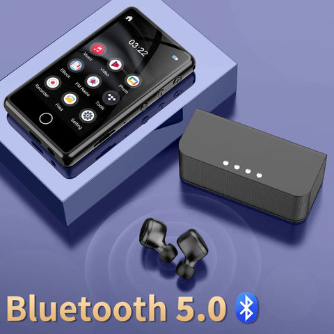 Kids Bluetooth MP3 Player With 80GB Memory, Portable HiFi Sound, MP3 And MP4 Support, built-in speaker and Bluetooth earbuds