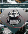 Heavy Duty 1000VDC 150A Dc Contactor Relay Rock Solid Spst No Epoxy Sealed Switch For Electric Vehicle Charging And Solar Power Systems, detailed view with terminals.