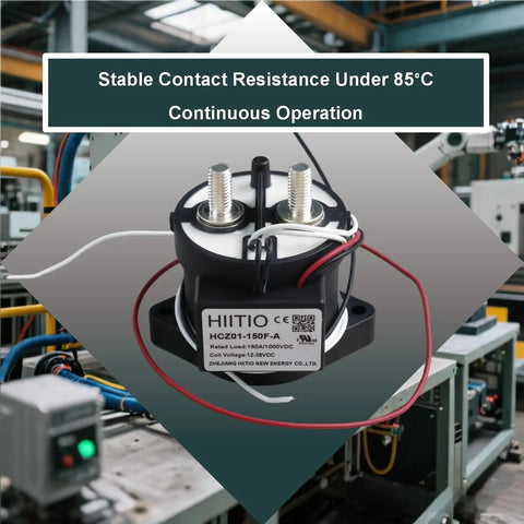 Heavy Duty 1000VDC 150A Dc Contactor Relay Rock Solid Spst No Epoxy Sealed Switch For Electric Vehicle Charging And Solar Power Systems, detailed view with terminals.