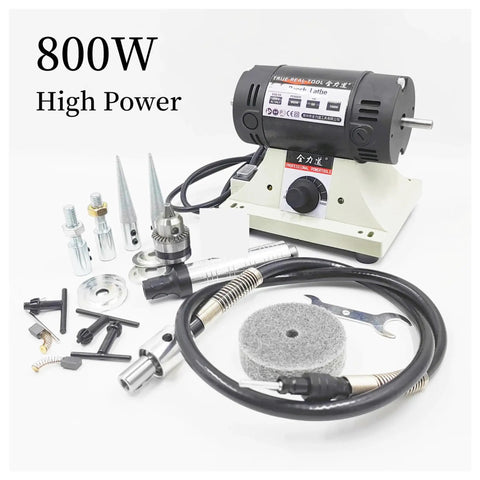 Rugged 800W Bench Grinder With Hella Strong Variable Speed Motor And Slick Flexible Shaft Handle For No Sweat Jewelry Polishing and Metal Detailing