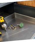 Kick Up Your Surface Game With This 1 Inch Radial Bristle Disc Buffing Wheel Kit placed on a metallic work surface.