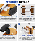 2 In 1 Invisible Fastener Slotting Bracket Mortise And Tenon Jig For Router with ergonomic handle and metal material
