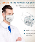 Premium NIOSH Approved N95 Respirator Masks 100 Pack With Universal Fit Individually Wrapped For Safe All Day Wear And Strong Filtration