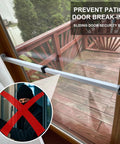 Window Security Bar Adjustable From 28 Inches To 48 Inches For Patio Doors Sliding Doors And Double Hung Windows Provides Extra Security While Allowing Fresh Air Quick Easy Install Works Inside Or Outside For Reliable Home Safety installed on sliding door