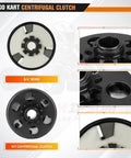 Go Kart Clutch Ten Tooth Centrifugal Clutch Three Quarter Inch Bore For 40 41 420 Chain Fits 2 To 6.5 HP Small Engines