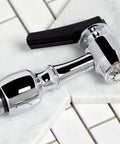 Polished chrome brass sprayer for Templeton Widespread Kitchen Faucet With A Slick Polished Chrome Finish, Brass Sprayer Included