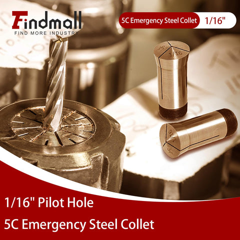Rugged Shop Favorite 5C Emergency Tool Steel Collet 1/16 Inch for precise gripping in lathe and CNC machines.