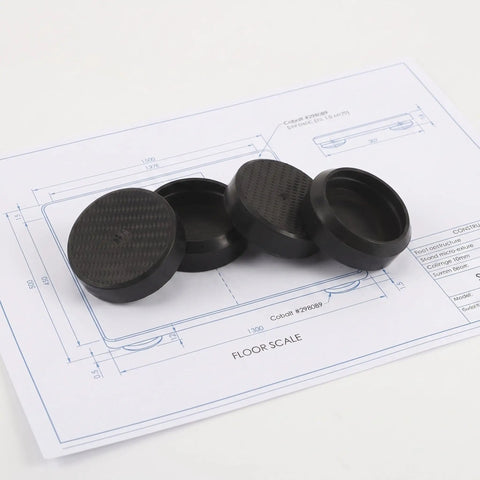Heavy Duty Floor Scale Sensor Foot Pads 4 Pack With Load Cell Rubber Cushions Vibration Damping Non Slip Foot Sleeves For 0.5 To 3 Ton Scales Protectors That Boost Stability And Shock Absorption, black rubber pads on floor scale drawing